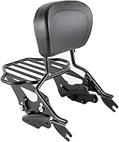 Vista 17 de TCMT Respaldo desmontable para pasajero con alerón de aire para 2 personas, portaequipajes con kit de accesorios de acoplamiento de 4 puntos