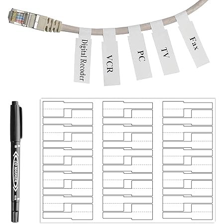 Amazon.com : 270 PCS Cable Labels, 9 Colors Waterproof Cable Tags Wire ...