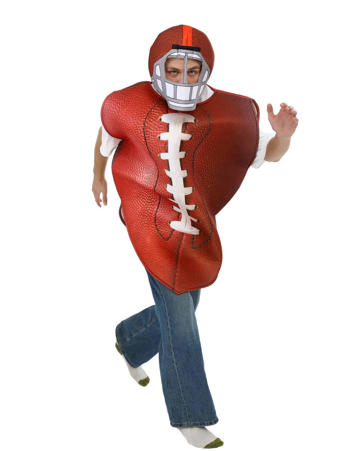 Disfraz de fútbol americano para adultos, divertido disfraz de espuma para hombres y mujeres, traje ligero con temática deportiva, perfecto para despedidas de soltero, pub y carnaval