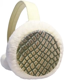 Protetor de orelhas de couro com design abstrato para inverno e inverno