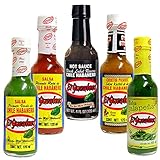 EL YUCATECO "BIG FIVE" HOT SAUCE KIT/Mexican Hot Sauce Selection of 5 Spicy Chilli Peppers, Habanero, Jalapeno Hot Sauce