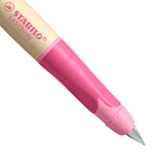 STABILO Ergonomic School Fountain Pen EASYbirdy Timber, A-Nib (Beginner), Left-Handed, Pack of 1 - Image 4