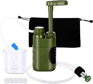 Perfeclan ポータブル屋外サバイバル水フィルター個人重力清浄機濾過、屋外キャンプハイキング