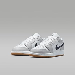 Amazon.com | Air Jordan 1 Low Big Kids' Shoes (553560-146, White