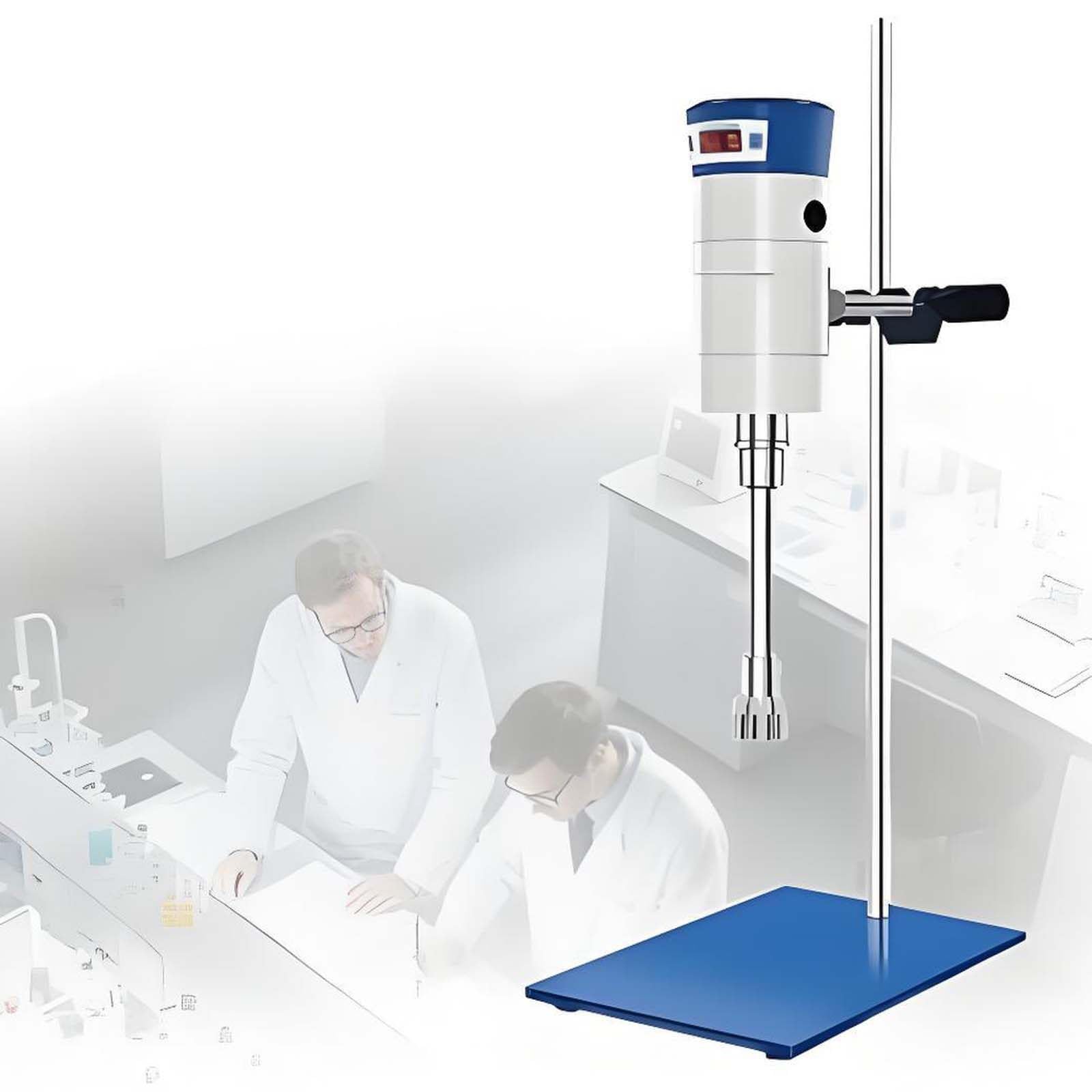 GUTYGIO High Shear Mixer Homogenizer Efficient Mixer,Lab Homogenizer Mixer,Laboratory High Speed Dispersing Homogenizer Emulsifier for Food,Cosmetics & Paints with Wide Speed Range JRJ300-DSH