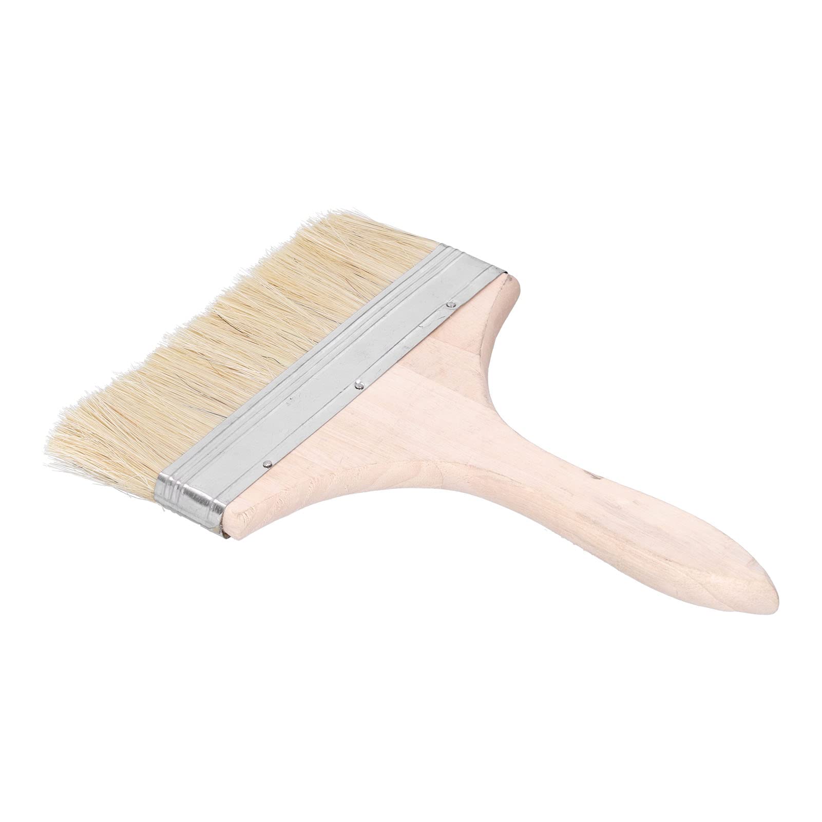 10 pezzi di pennelli in lana artificiale da 6,5 pollici, kit di spazzole per smalti e vernici, a testa piatta con manico ergonomico in legno, ideali per pitturare pareti, oliare