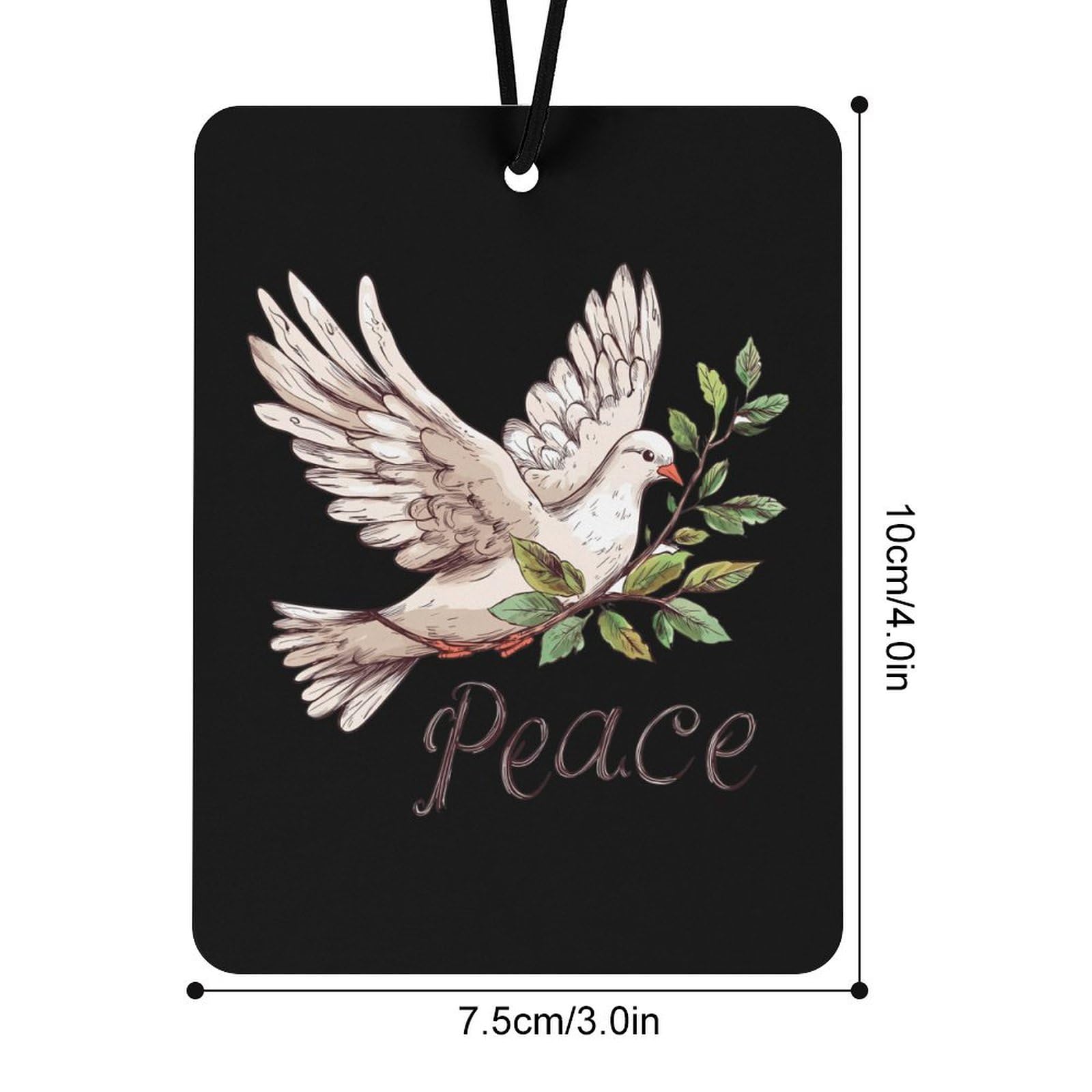 Peace Dove of Peace Car Air Freshener Hanging Aromatherapy Tablets for Car Accessories Square