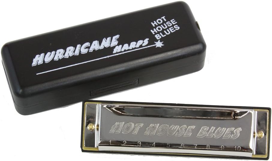Hurricane Harps, "Hot House Blues" Harmonica, 10 Hole Diatonic, Key of C