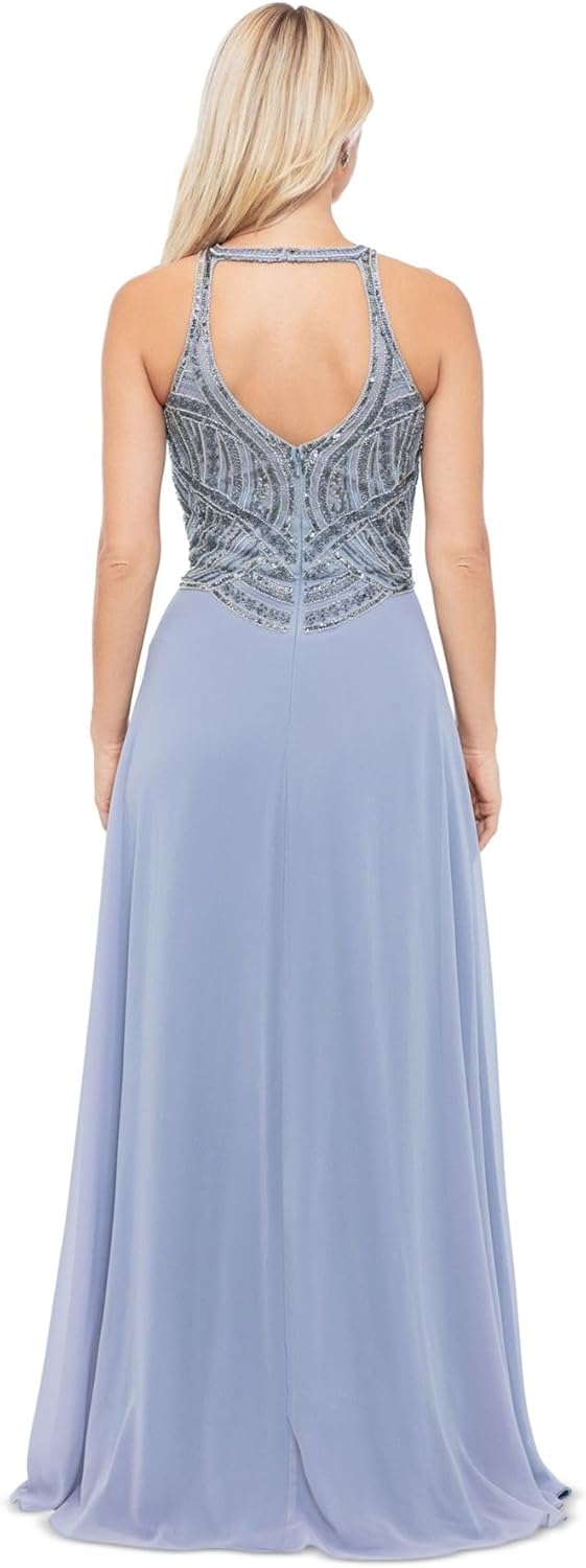 Betsy & Adam Women's Long Metallic Beaded Top