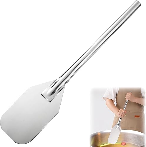 Miniatura 8 de Vivicreate Espátula extra larga de acero inoxidable  Cuchara grande de haya de 24 pulgadas para cocinar, mezclar, preparar cerveza en ollas grandes,