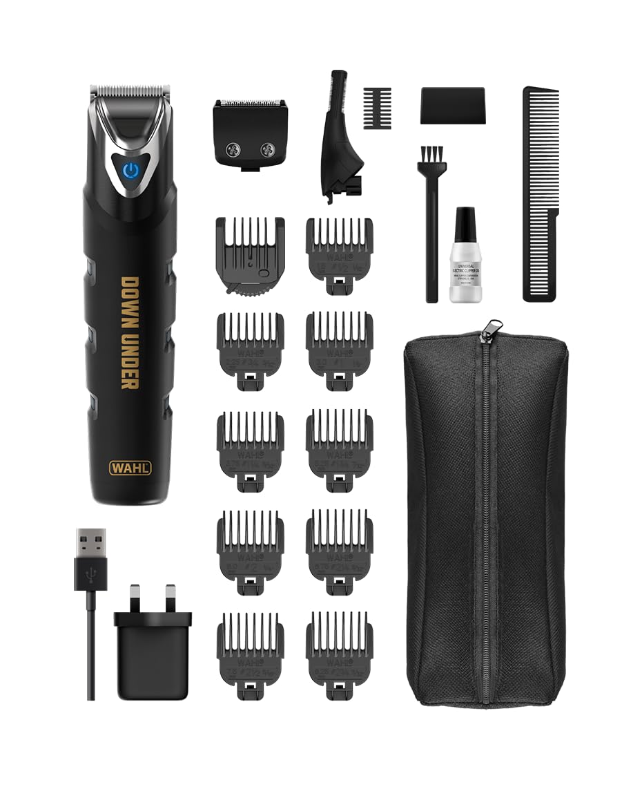 Sponsored Ad - WAHL Down Under Stainless Steel Premium Body Groomer with Fast Charging advanced Lithium-Ion technology, Waterproof rating of IPX7 & Safe-Touch Ballpoint Blade, 3028085