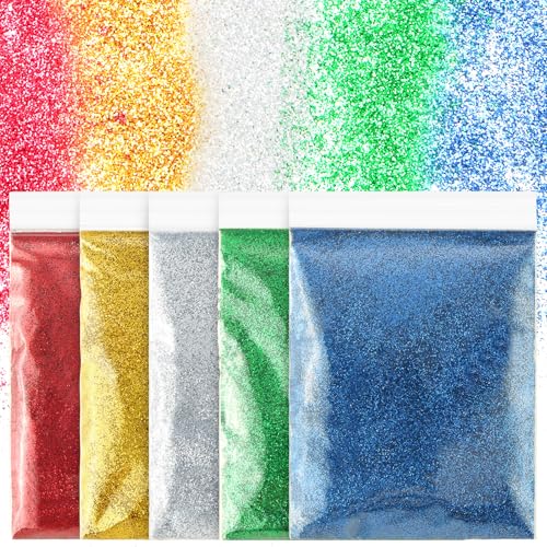 LOPHE Purpurina, 5 PCS 20g Purpurina Corporal para Glitter Maquillaje, Polvos Acrilicos para Uñas Pelo Ojos Cara y Cuerpo, Purpurina Polvo para Purpurina Maquillaje, Decoracion Uñas y Manualidades