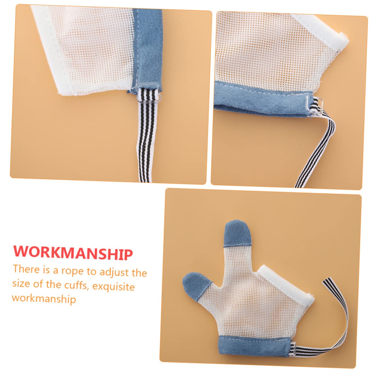 BESTYASH Baby Toddler Teething Gloves Half-finger Gloves Newborn Yarn Waterproof Comfortable Easy to Clean No Shrinkage