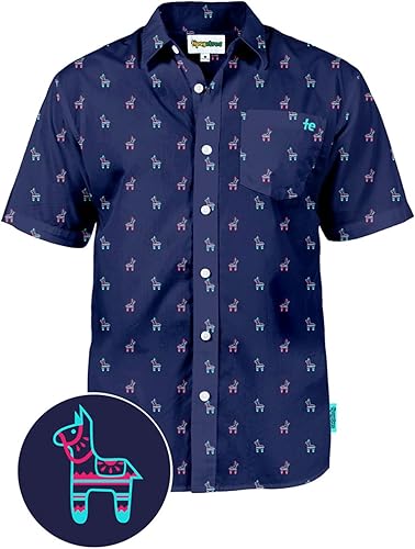 Miniatura 5 de Tipsy Elves - Camisas hawaianas para hombre, informales, de verano, para la playa, tela elástica con ajuste moderno