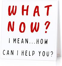 What Now How Can I Help You Funny Acrylic Desk Sign Square Office Table Decor Gift for Coworkers Friends Home Workspace Cubicle Tabletop Desk Decoration for Retirement Party