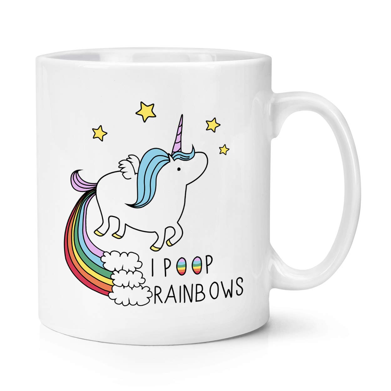 Unicorn I Poop Rainbows 10oz Mug Cup - Funny Novelty Magical Fantasy