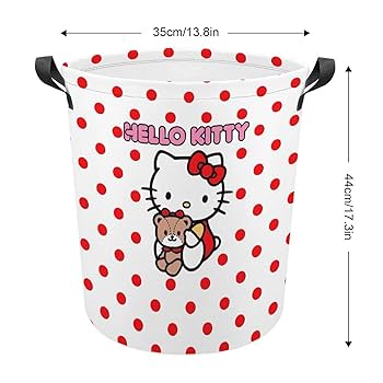 ハローキティ　編みカゴ　ラック　2段収納　バスケット　ボックス　ホワイト　ラタン ハローキティ 編みカゴ ラック 2段収納 バスケット ボックス