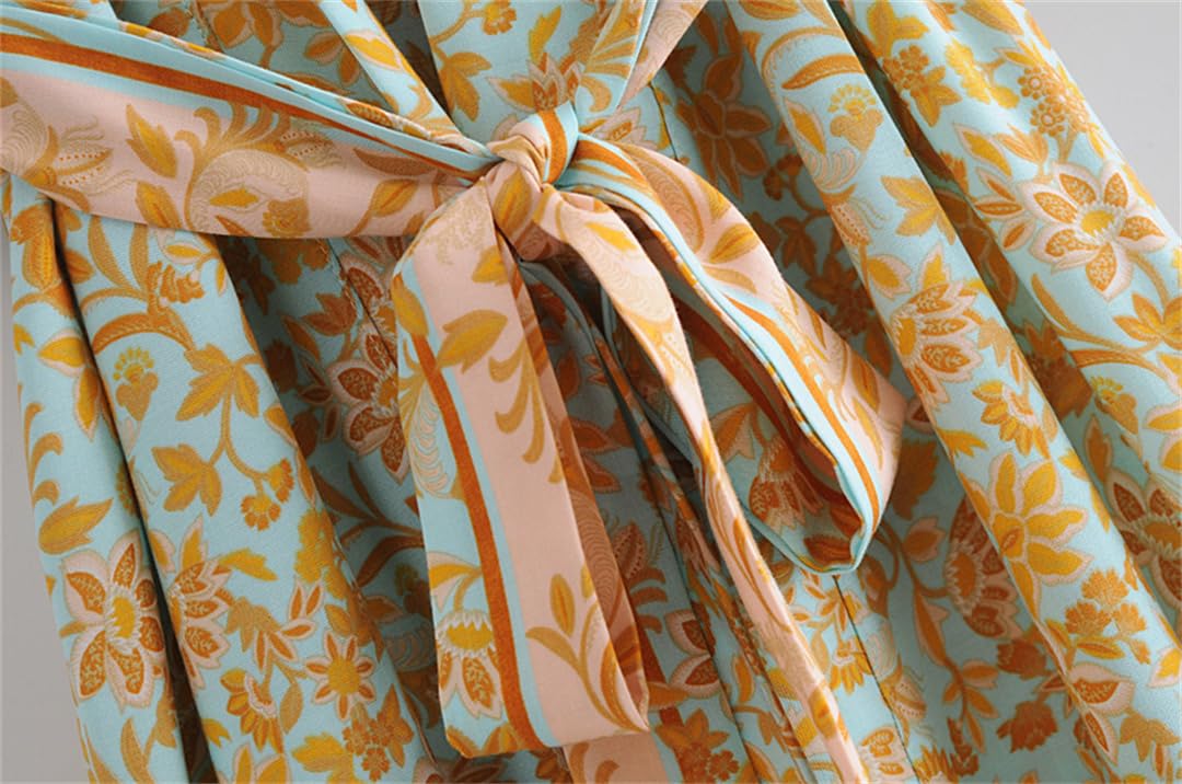 Bawełniane kwiatowe okrycie bikini boho szlafroki damskie