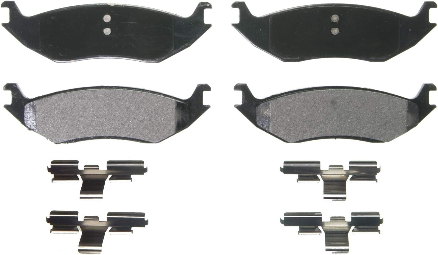 Wagner QS ZX967 Disc Brake Pad Set, Chamfered Edges for Smooth, Quiet Stops, Fits 2003 Dodge Durango, 2003 Dodge Ram 1500 Van