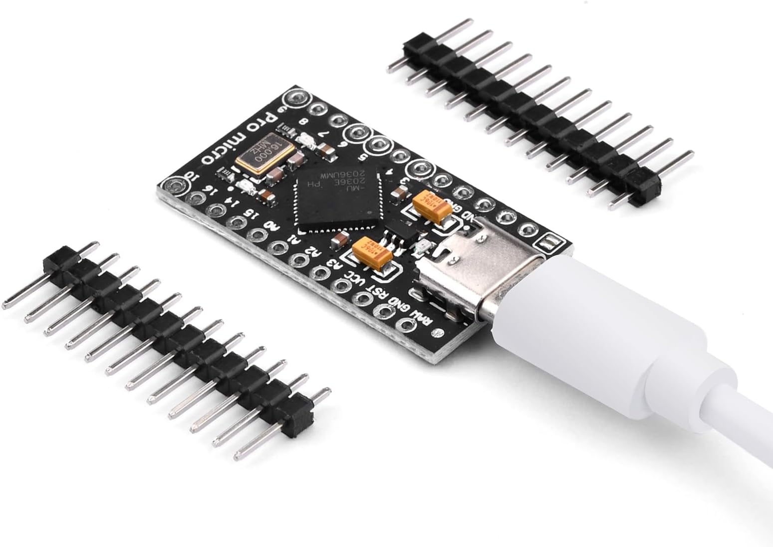 Diymore Pro Micro AT-me ga 32U4 5V /6MHz Bootloader Type C Leonardo Development Board Microcontroller with Pin Header for Arduino Compatible