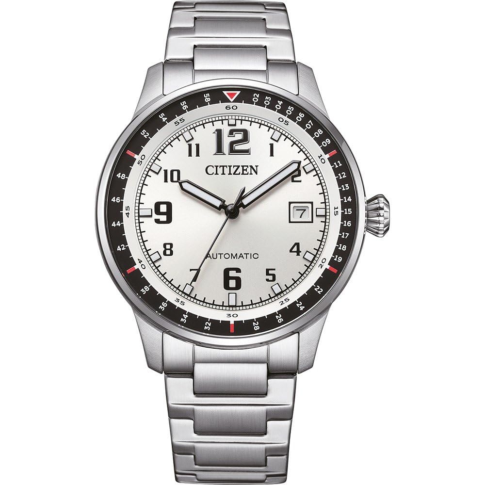 Citizen TSUYOSA Automatik Herrenuhr Edelstahl, Weiß, 40 mm, NJ0190-51A | Automatik | Keine Batterie Nötig | Kristallglas | 10 bar Wasserdicht | 42 Stunden Gangreserve | Datum | Edelstahlband