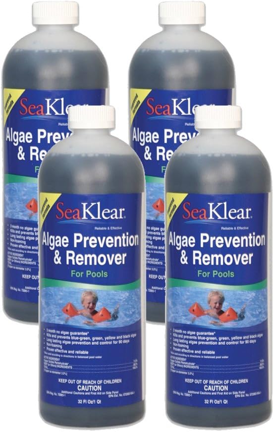 SeaKlear Algae Prevention & Remover - (4) 1 Quart Bottles