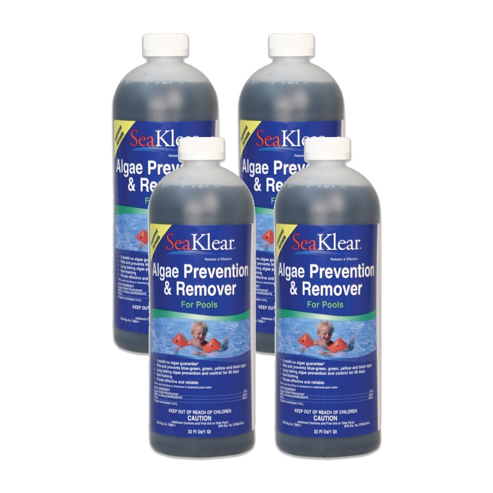 SeaKlear 90-Day Algae Prevention & Remover, 1 qt, 4 Pack 90411SKR