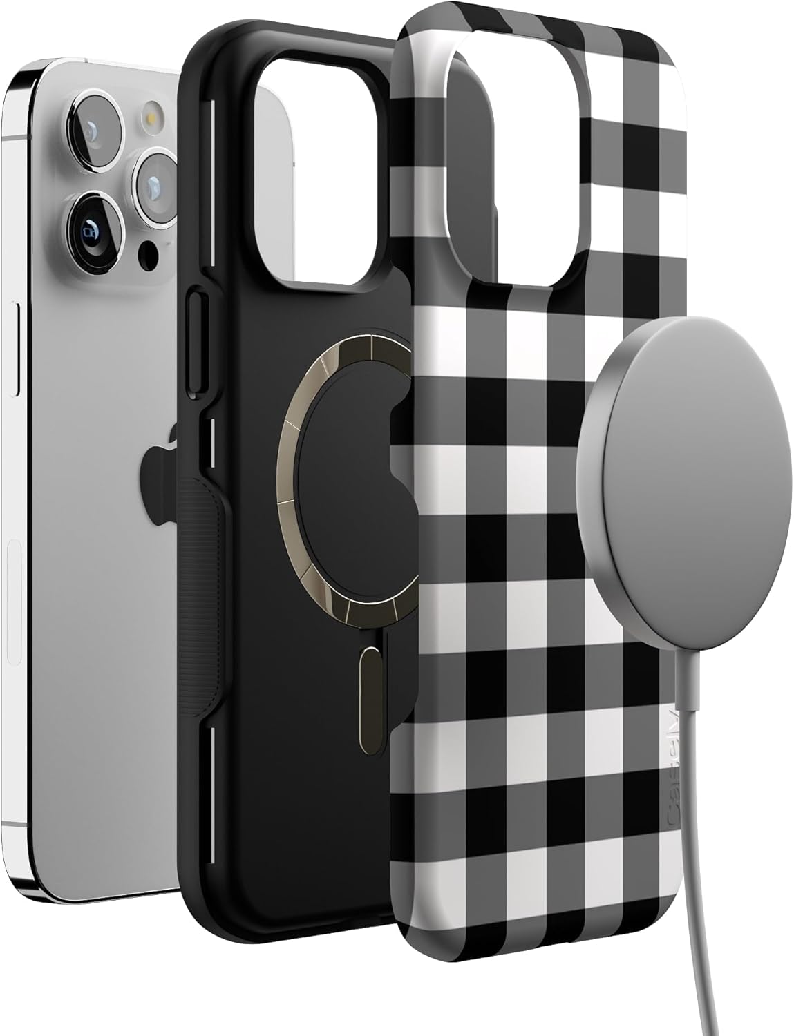 Casely iPhone 14 Pro Max Case | Check Me Out | Checkerboard | Bold Protective Design | Compatible with MagSafe