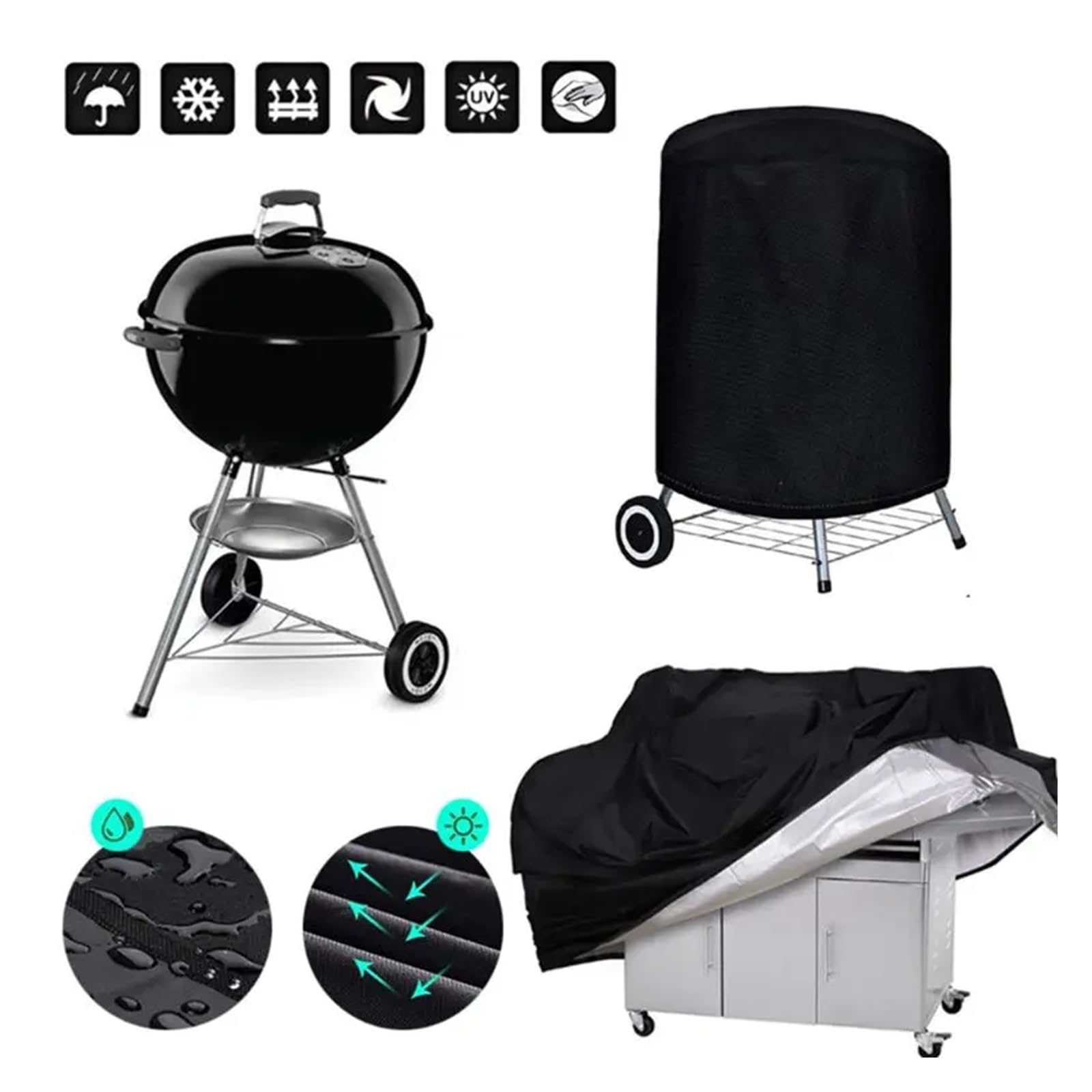 Funda Barbacoa Exterior Impermeable Cubierta for barbacoa, resistente al agua y al aire libre, cubierta for parrilla, protección contra la lluvia, cubierta for barbacoa al aire libre, parrilla for bar