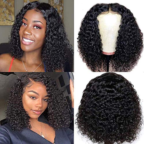 Beauhair Curly Lace Front Wigs Human Hair Pre Plucked Brazilian Kinky Curly 13x4 Lace Frontal Wig with Baby Hair 9A Natural Hair Wigs for Black Women(12, Curly Wigs)