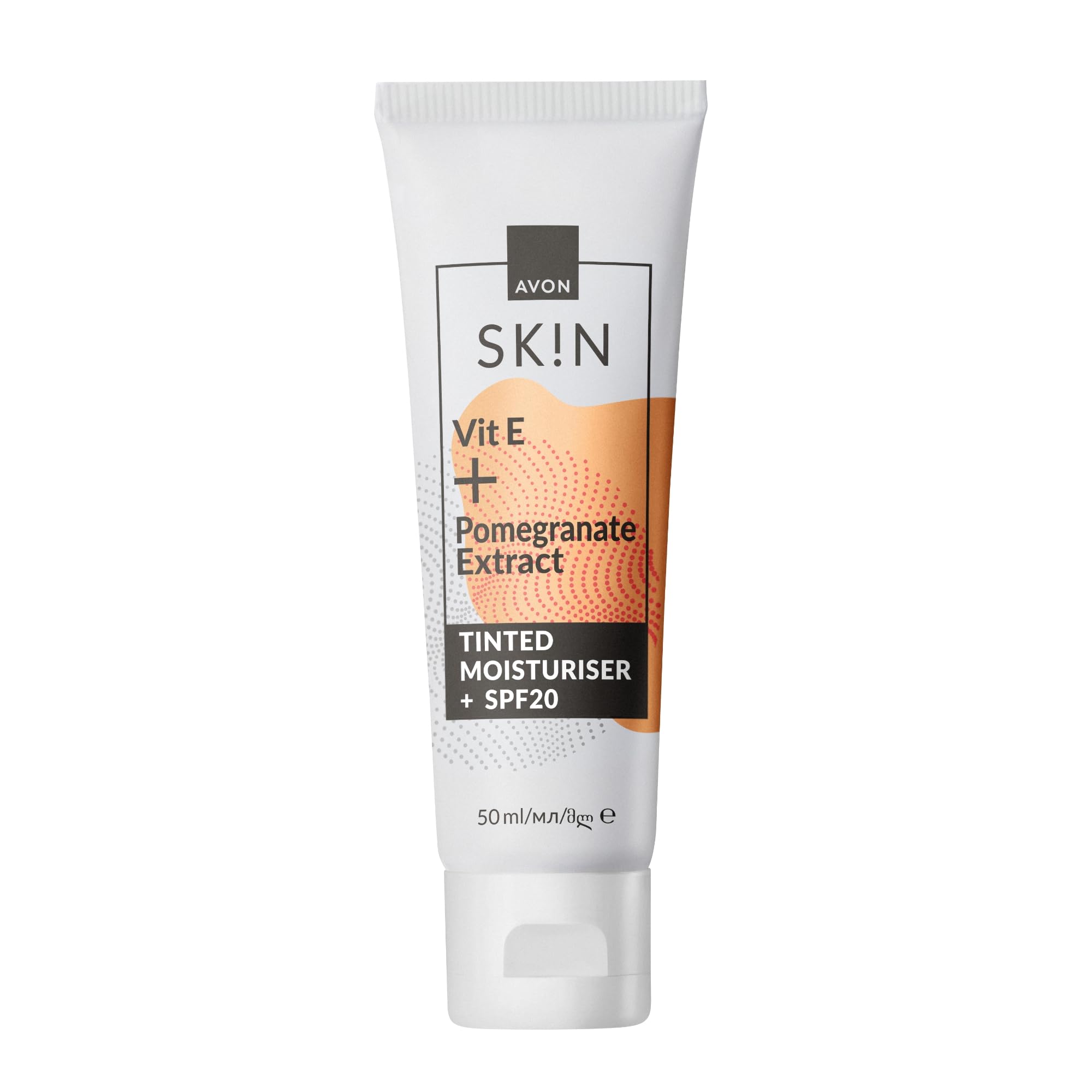 Avon SK!N Radiance Tinted Moisturising Day Cream SPF20, 50ml, Infused with Pomegranate Extract for Radiant Skin, Healthy-Looking Glow, Cruelty Free