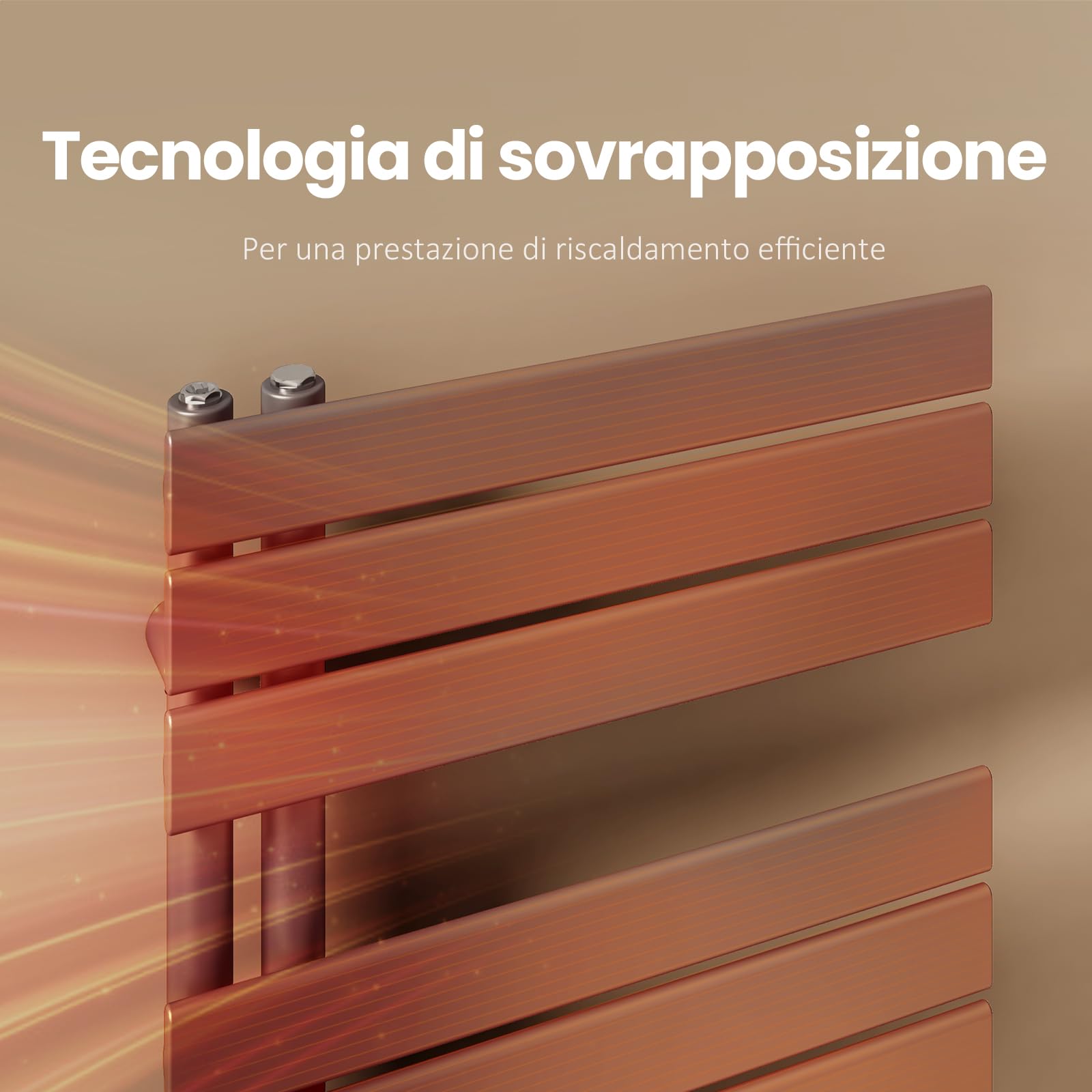 EMKE Scaldasalviette termoarredo, con Attacco Laterale, 1041x500 mm, Radiatore da Bagno, Scaldasalviette per Asciugamani ad Acqua Calda,Porta Asciugamani, Scaldasalviette, Colore Antracite, 555 Watt