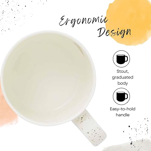 Miniatura 4 de Royal Worcester Wrendale Designs - Taza de 14 onzas, cadena de margaritas con ilustración de vaca, taza de animales florales para cocinas