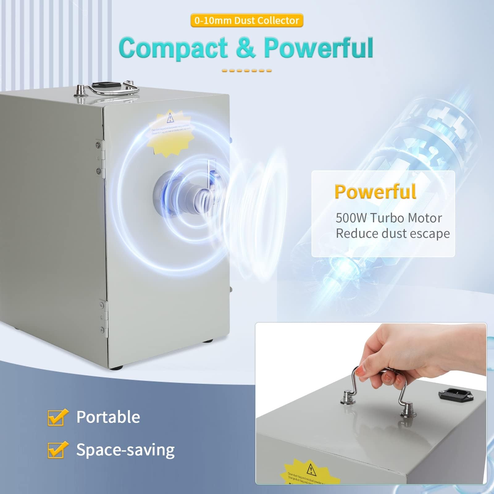 Dental-Polierstaubsammler, Dental-Absaugmaschine, 500 W, for Labor, Industrie