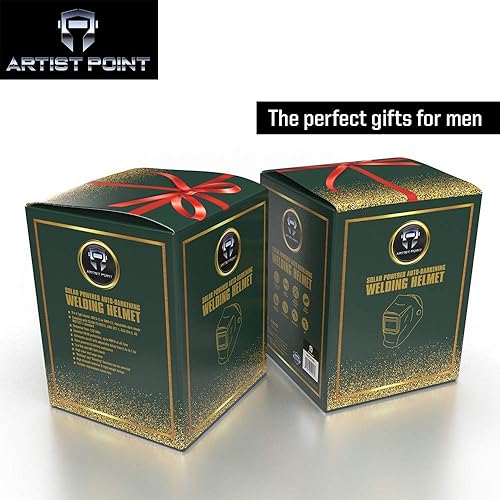 Miniatura 5 de ARTIST POINT AP011001 Casco de soldadura con oscurecimiento automático, color verdadero 1/1/1/2, potencia dual de litio solar, amplio rango de