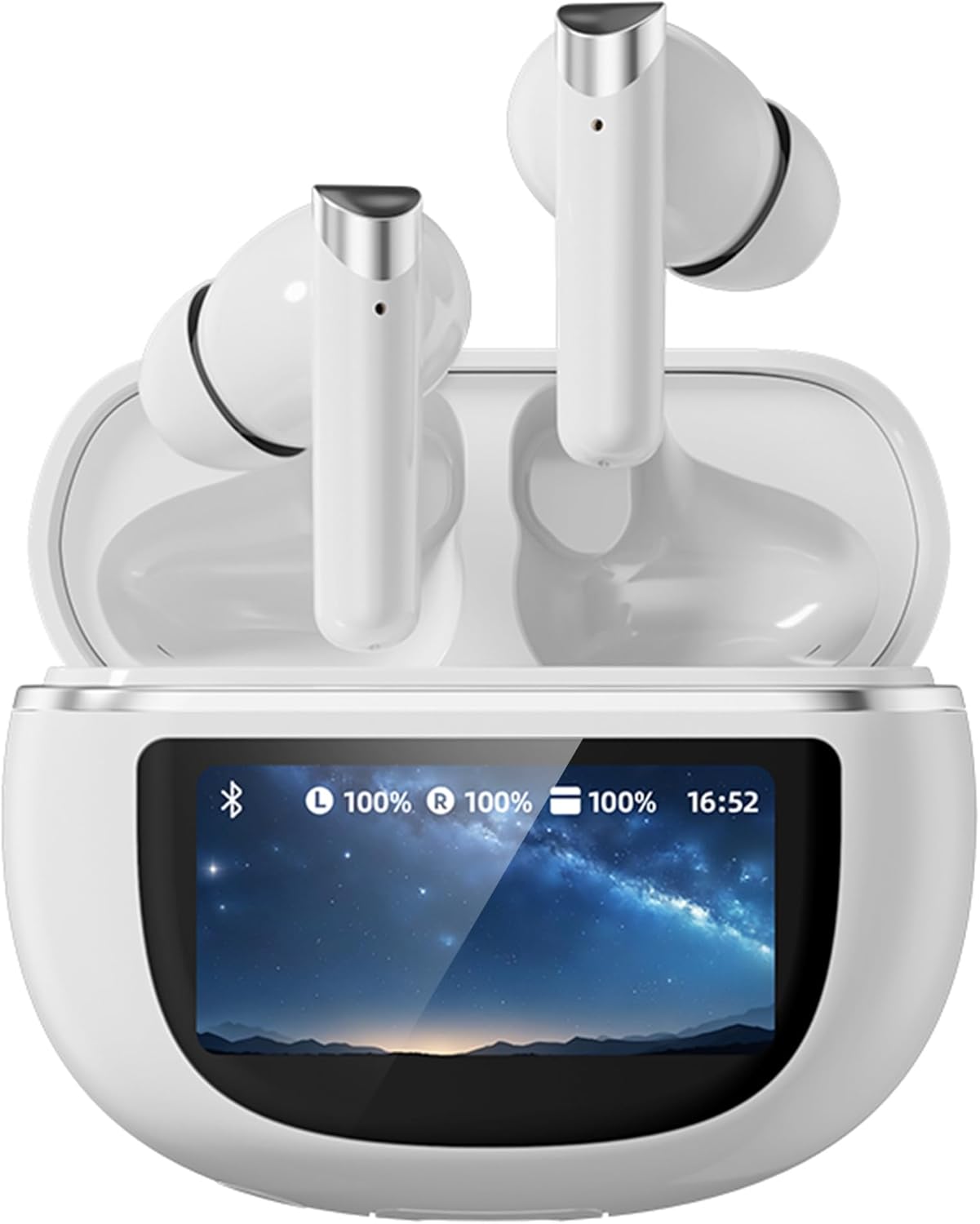 Wireless Earbuds,144 Languages Ear Buds,Two-Way Translator Earbuds, Bluetooth Headphones, Ear pods Wireless,HD Sound Translating Earbuds for Travel,White