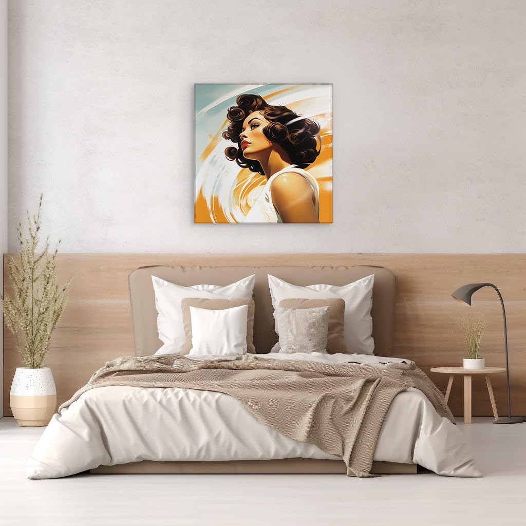 Canvas for Living room. Vision in Hues: Captivating Digital Artistry Embodies Poise and Vitality, 27 x 18 inch Canvas Wall Art - Contemporary Masterpieces - Modern Home Decor - 69x46 cm (27x18 inch)