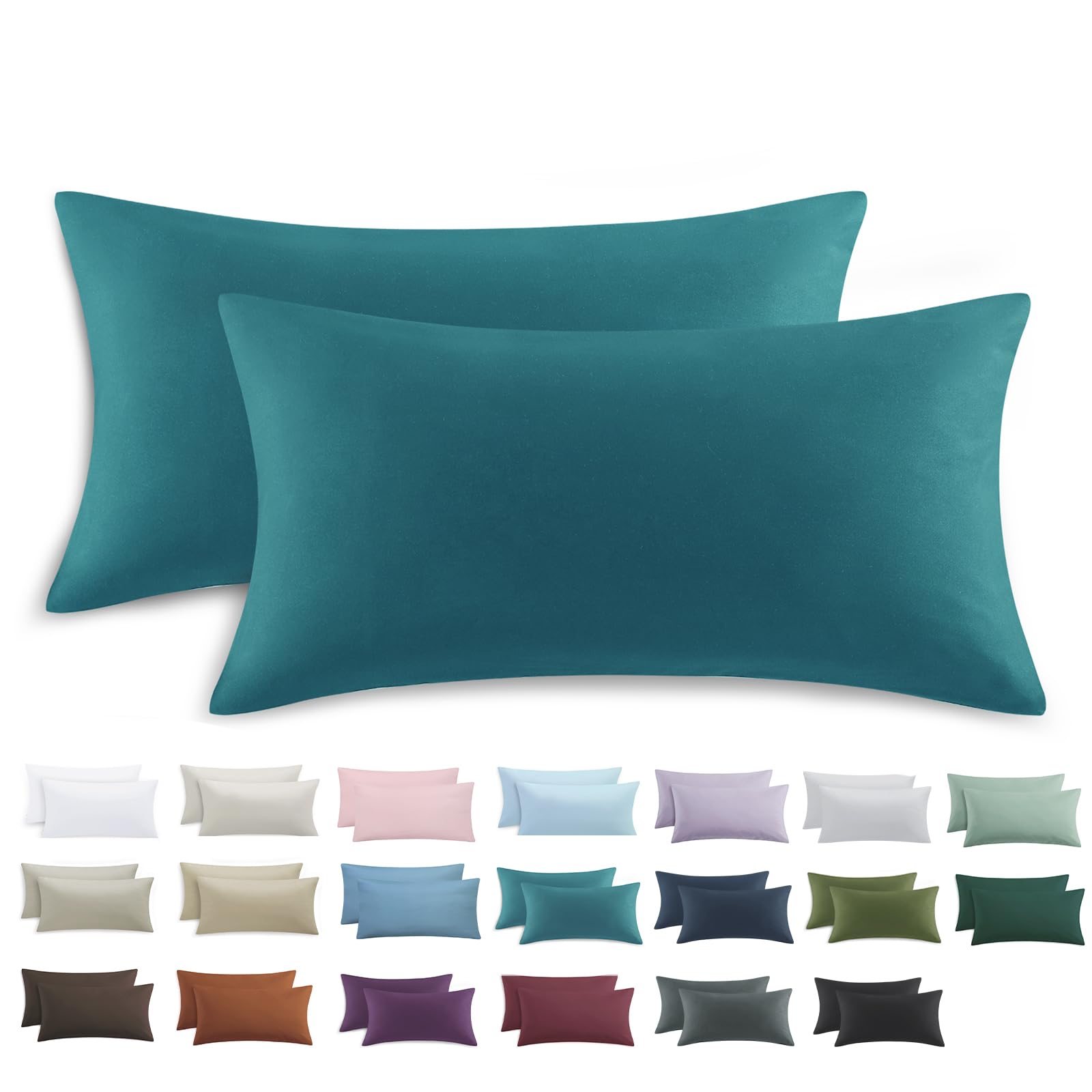 Tifschlaf Kissenbezug 2er Set - Kopfkissenbezug mit Reißverschluss aus Mikrofaser Weich, Pillow Case
