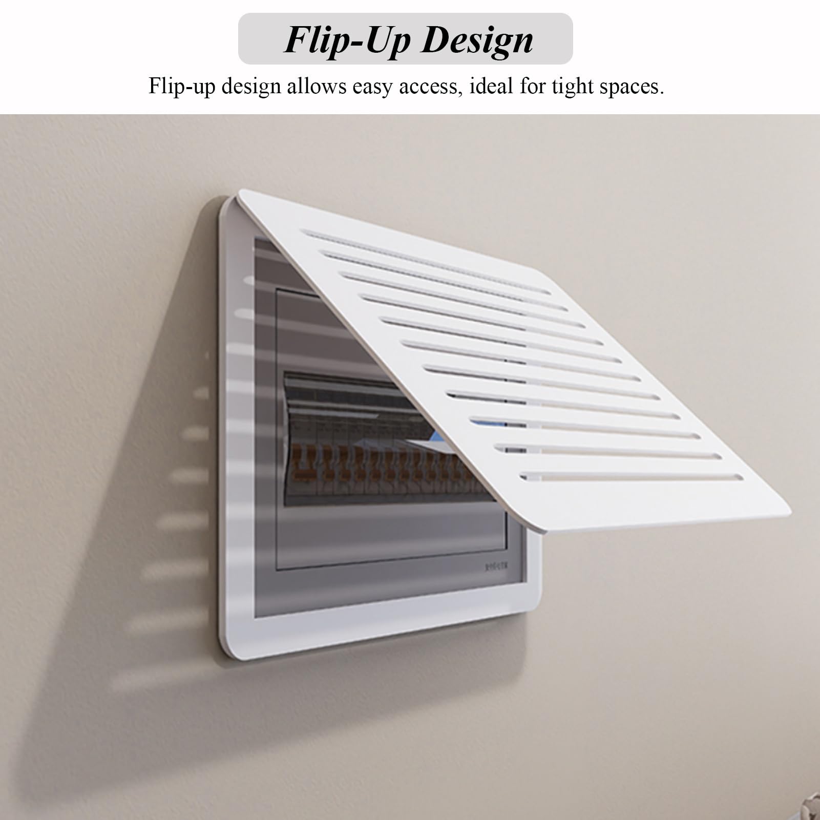 Tapa Cuadro Electrico Marco de Arte con Bisagras para Cubrir El Panel Eléctrico, Cubierta del Panel de Interruptores con Orificio Perforado, Caja del Medidor Eléctrico, Decoración Rústica para