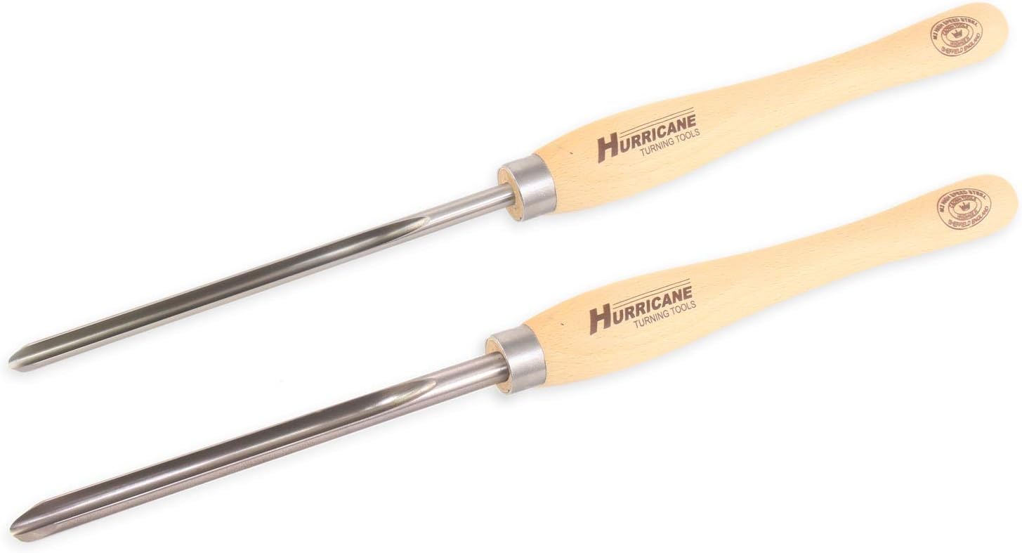 M2 HSS, 2 Piece Bowl Gouge Set (5/8 and 1/2 Bar Stock), Pro Series Woodturning Tools