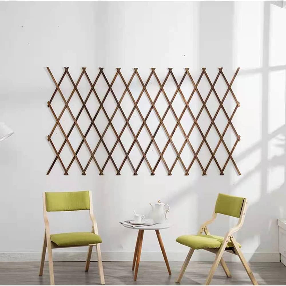 LINGWEIWooden Fence Portable Expanding Wicker Wooden Fence for Home Garden Villa Outdoor Decoration. (75cm(6pcs))