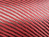 KARBXON 4' x 1 FT Red Kevlar/Carbon Fiber Aramid 2x2 Twill WEAVE 3K/220g 0.46mm Multi directional weave