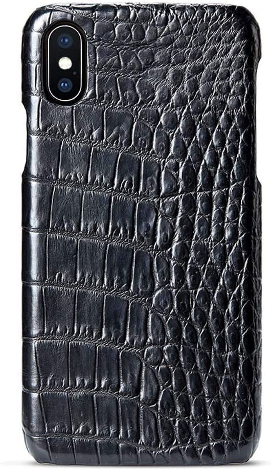 Étui de téléphone en cuir crocodile iPhone Xs coque arrière de protection antichoc