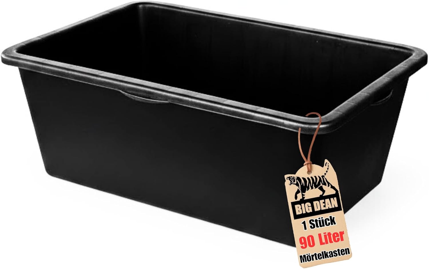 Sturdy mortar bucket, 90 litres, square, made in Europe