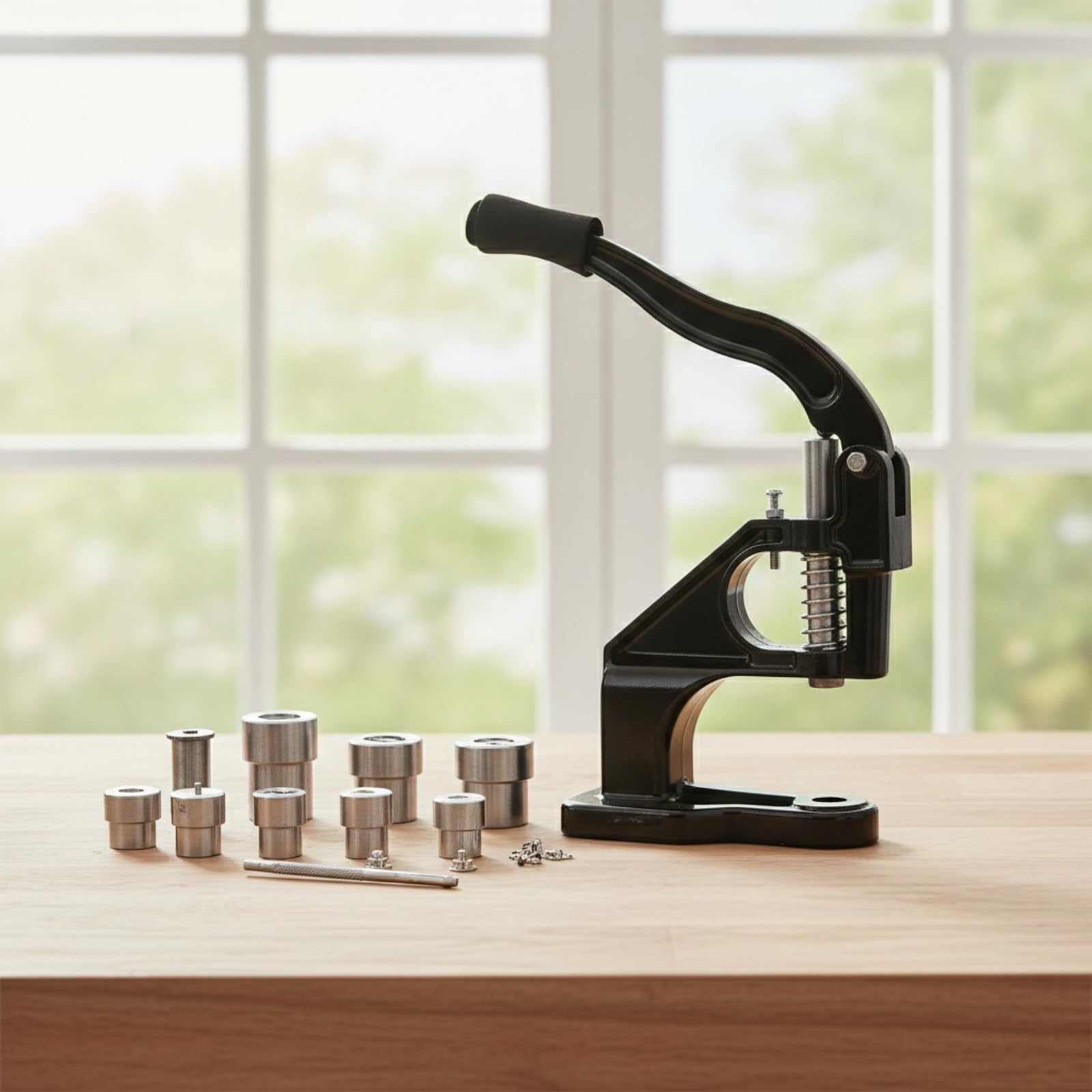 PETSOLA Remachadora Manual con Troqueles Ergonómico Máquina Remaches Portátil Herramienta Manual para Zapateros