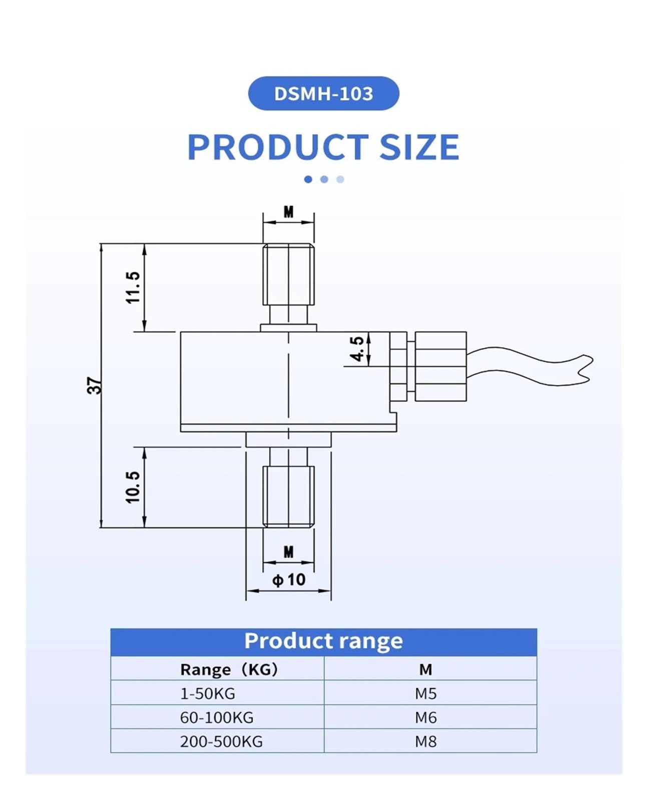 Industrielles Planetengetriebe 50 Kg 500 Kg Gewindestange, Kleine Membranbox, Wägezelle, Flacher Kraftsensor, Mini-Kapselwandler, Kompressionsspannung(30KG)