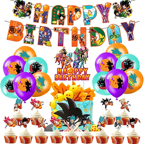 Decoracion Cumpleaños Dragon Ball Deco Fiesta Cumpleaños Goku Deco Cumpleaños Dragonball Globos...
