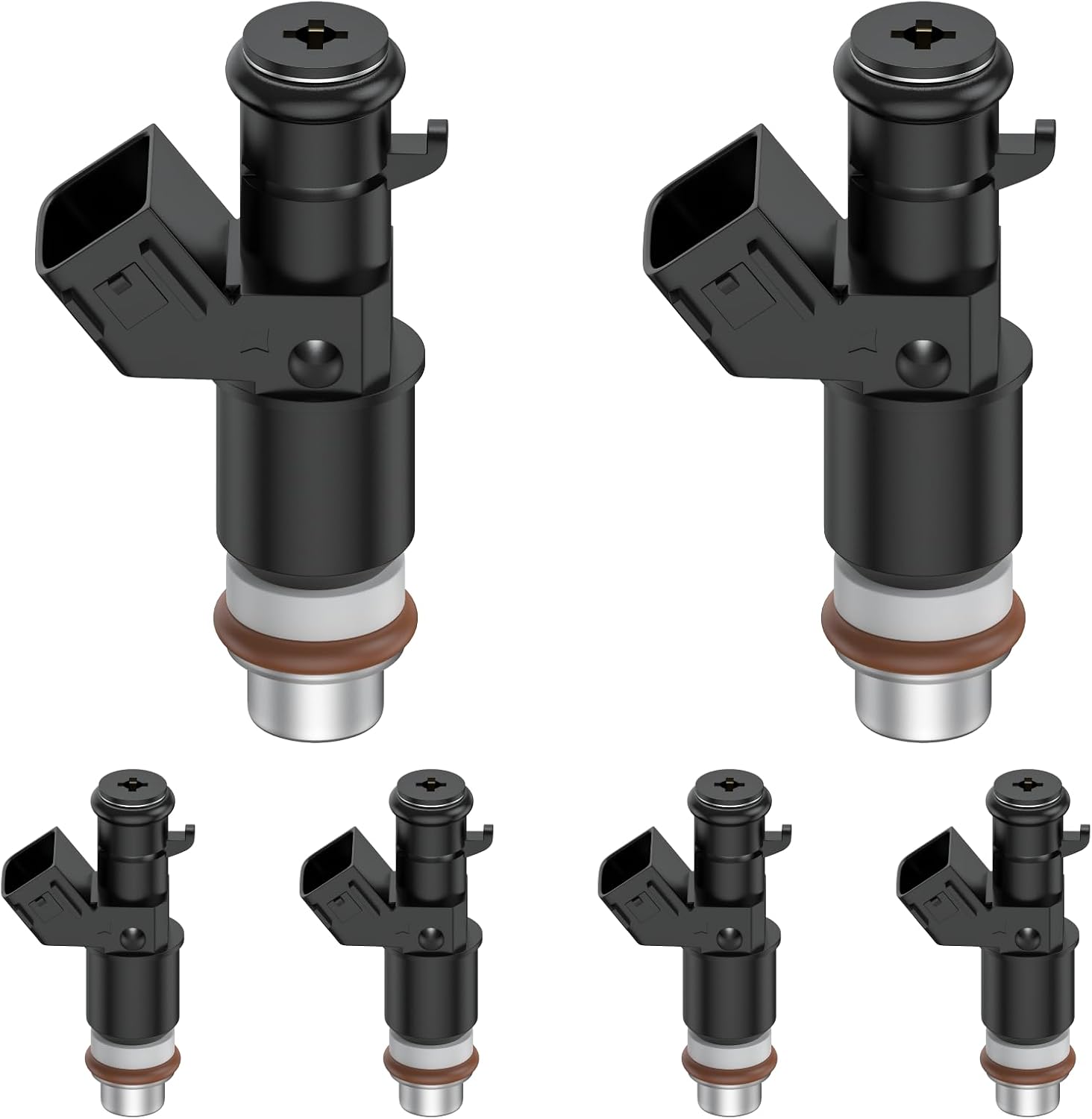 Fuel Injectors Compatible with Honda Odyssey 2005-2017 Pilot 2005-2011 Ridgeline 2006-2014 Acura MDX 2003-2006 Saturn Vue 2004-2007,3.5L, for Accord 3.0L 2003-2007,16450-RCA-A01 Set of 6
