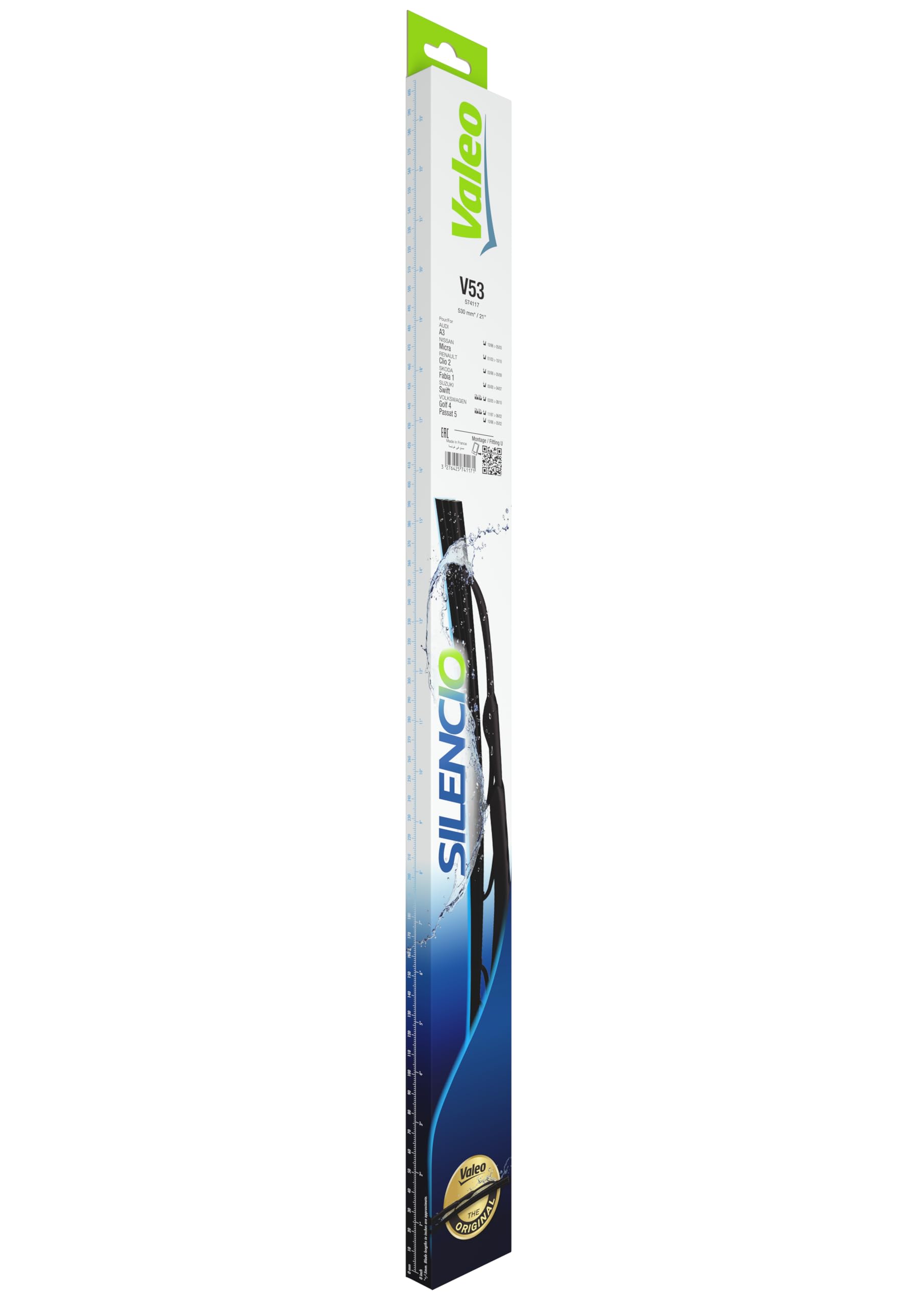 Valeo Silencio Conventional Single Silecek Citroen C4 Aircross (2012-), Jeep Grand Cherokee IV (WK, WK2), Land Rover Freelander (2001-2006) (530 MM) 574117