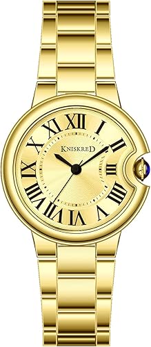 Classic Watch for Women with Vintage Roman Numerals and Solid Stainless Steel Band Ladies Casual Watch